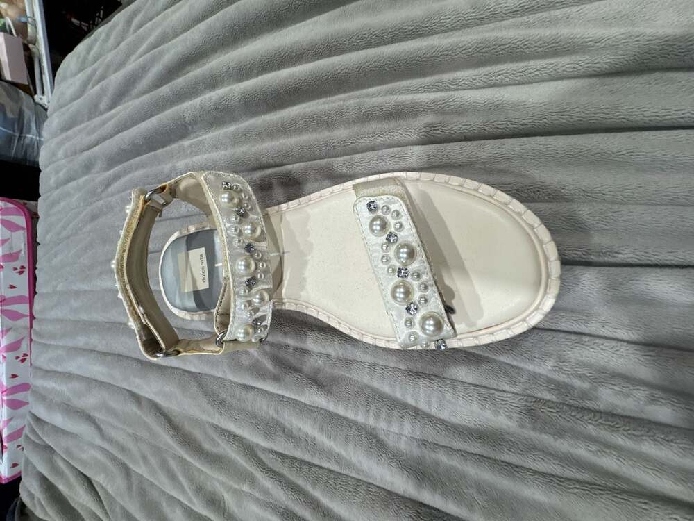 Dolce Vita Debra Pearl Platform Sandals in Vanilla